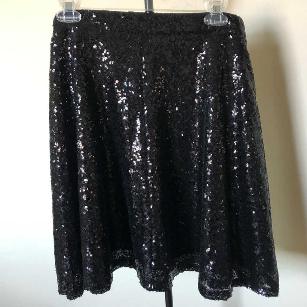 Sparkly black sequin skirt
